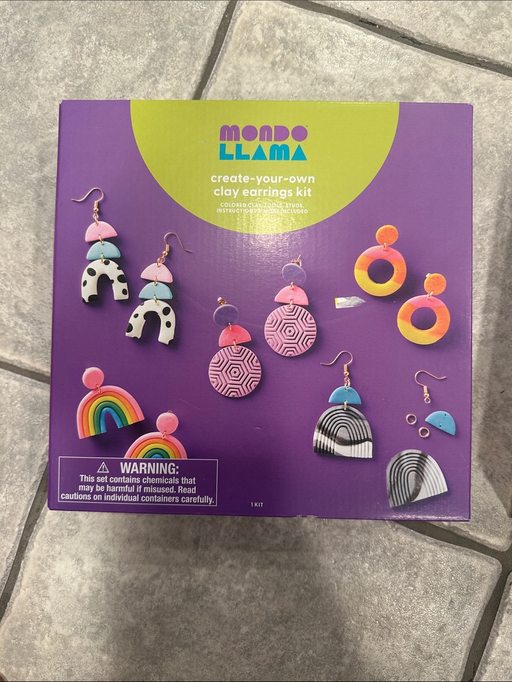 Mondo Llama Create-Your-Own Clay Earrings Kit - Bright Multicolor